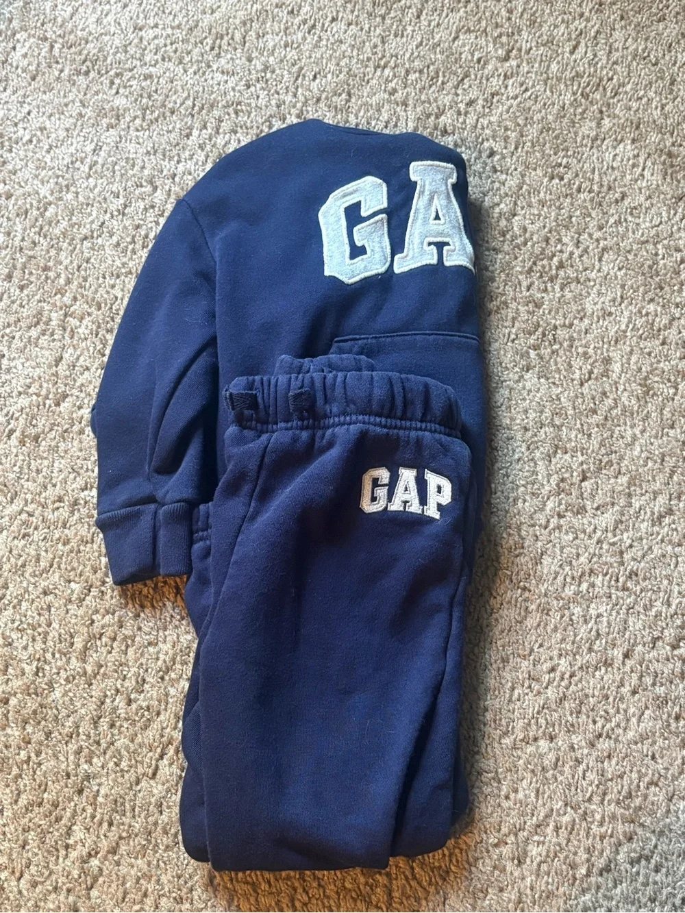 GAP Kids Navy Fleece Hoodie & Joggers Set